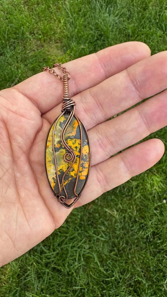 Bumblebee Jasper Pendant