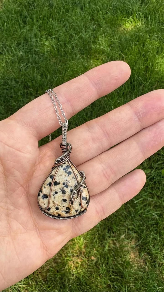 Dalmatian Jasper pendant